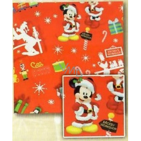 Nekupto Geschenkpapier 70 x 150 cm Weihnachtsrot, Mickey Mouse