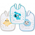 Canpol Babys Bunny & Company Terry / PVC Lätzchen für Kinder ab 0 Monaten 3 Stück