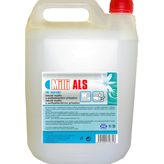 Milli Als professionelle antimikrobielle Flüssigseife ohne Parfüm reinigen 5 l