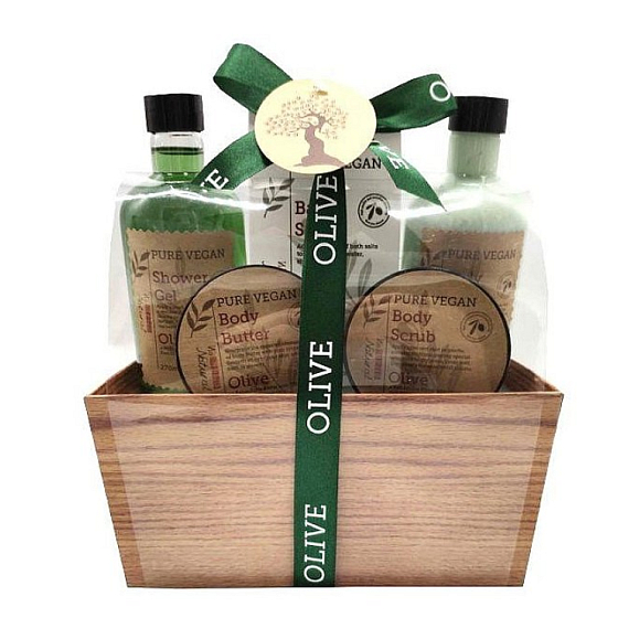 Salsa Collection Natural Oliva Duschgel 270 ml + Körpermilch 270 ml + Körperbutter 50 ml + Körperpeeling 50 ml + Badesalz 100 g 5er Geschenkbox