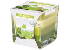Bispol Grüner Tee - Grüner Tee, dreifarbiges Duftkerzenglas, Brenndauer 32 Stunden 170 g