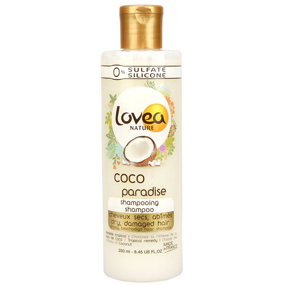 Lovea Kokosöl-Shampoo für trockenes und strapaziertes Haar 250 ml