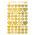Arch Holographische dekorative Aufkleber Herzen Gold 18 x 12 cm 412