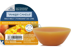 Yankee Candle Mango Pfirsichsalsa - Mango und Pfirsichsalsa duftendes Wachs für Aromalampe 22 g