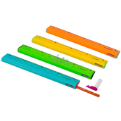 Y-Plus+ Multifunktionslineal 4in1 mit Bleistift, Radiergummi und Anspitzer 20 cm verschiedene Farben