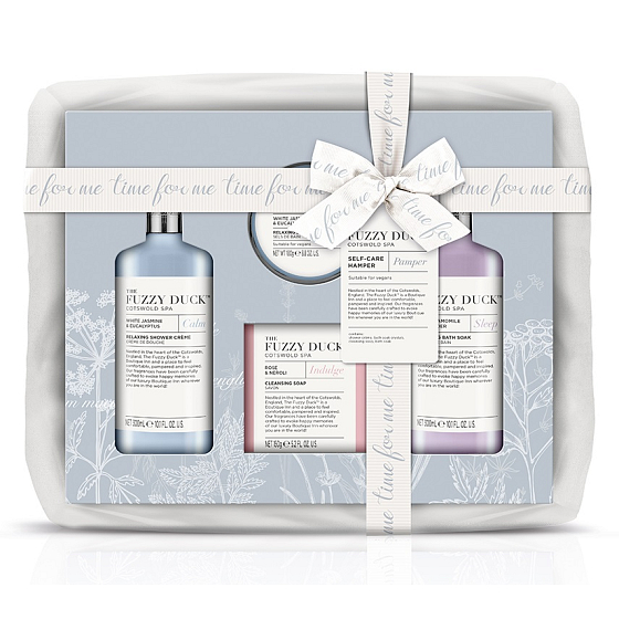 Baylis & Harding Cotswold Spa Badeschaum 300 ml + Duschcreme 300 ml + Toilettenseife 150 g + Badesalz 100 g + Weidenkorb, Kosmetikset für Frauen
