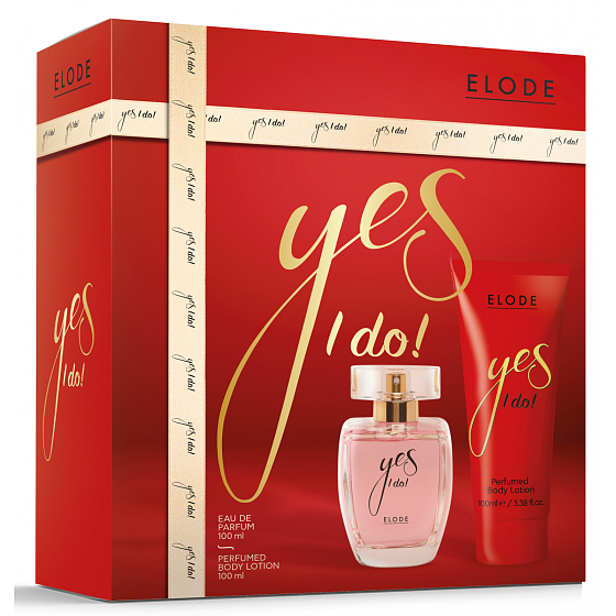 Elode Yes I Do! parfümiertes Wasser 100 ml + Körperlotion 100 ml, Geschenkset für Frauen