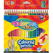 Colorino Buntstifte dreieckig 24 Farben + Bleistiftspitzer