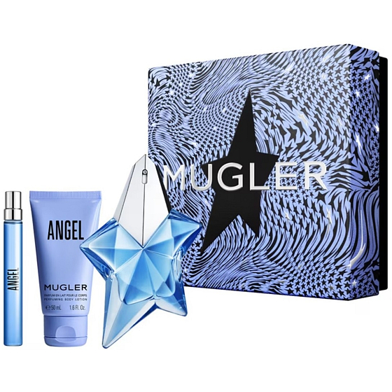 Thierry Mugler Angel Eau de Parfum 50 ml + Körperlotion 50 ml + Eau de Parfum 10 ml Miniatur, Geschenkset für Frauen