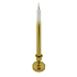 LED Kerze lang auf Sockel weiß - gold 25,5 cm