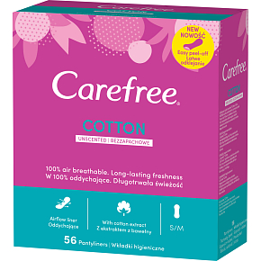 Carefree Cotton Slipeinlagen, 56 Stück