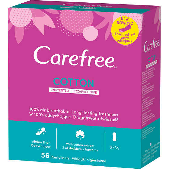 Carefree Cotton Slipeinlagen, 56 Stück