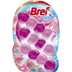Bref Brilliant Gel Spring Rain WC Block 3× 42 g