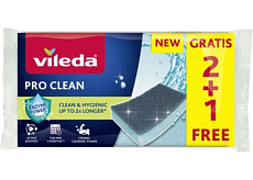 Vileda Pro Clean Schwamm für Geschirr, 2+1 Stück