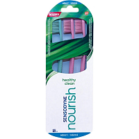 Sensodyne Nourish Healthy Clean Soft Zahnbürste 3 Stück verschiedene Farben