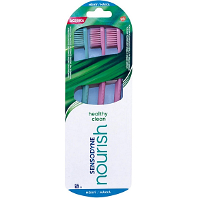 Sensodyne Nourish Healthy Clean Soft Zahnbürste 3 Stück verschiedene Farben