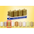 Lima Kerze glattes Metall Goldzylinder 40 x 70 mm 4 Stück