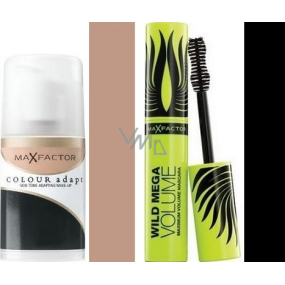 Max Factor Color Make Make anpassen 70 Natural 34 ml + Wild Mega Volume Mascara schwarz 11 ml