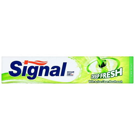 Signal Deep Fresh Lime Mint Zahnpasta mit Mundwasser 75 ml