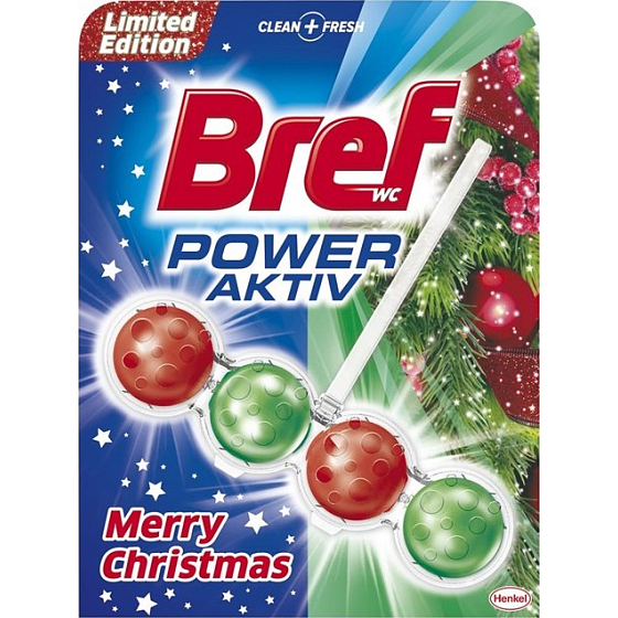 Bref Power Aktiv 4 Formula Frohe Weihnachten rot-grüner WC-Block 50 g