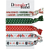 Dtangler Band Set Buble Frohe Weihnachten Haarbänder 5 Stück