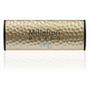 Millefiori Milano Icon Weihrauch & Blond Woods - Weihrauch und Light Wood Autoduft Metallgold riecht bis zu 2 Monate 47 g