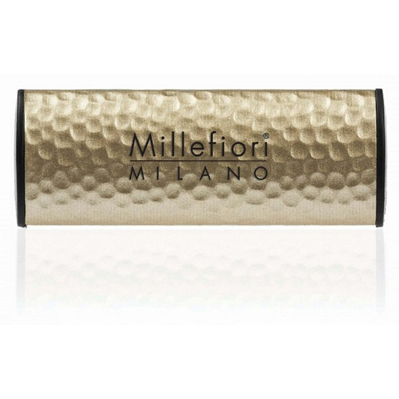Millefiori Milano Icon Weihrauch & Blond Woods - Weihrauch und Light Wood Autoduft Metallgold riecht bis zu 2 Monate 47 g