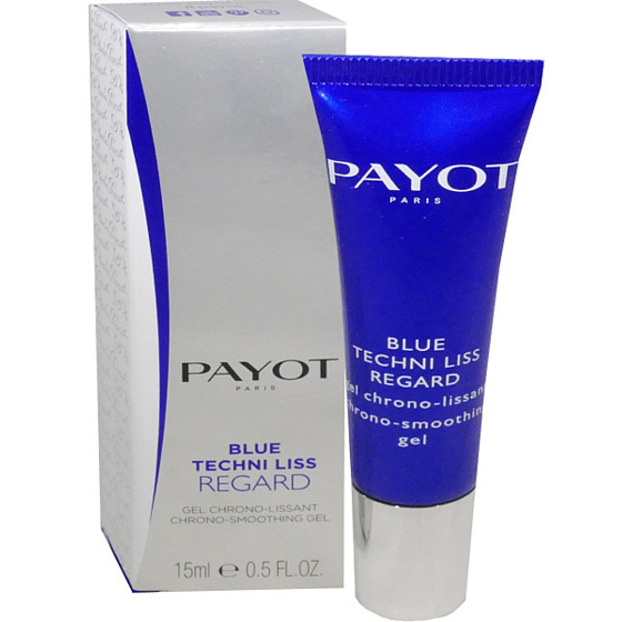 Payot Blue Techni Liss Regard glättende Gel-Creme mit Metallapplikator und Schutzschild gegen blaues Licht 15 ml