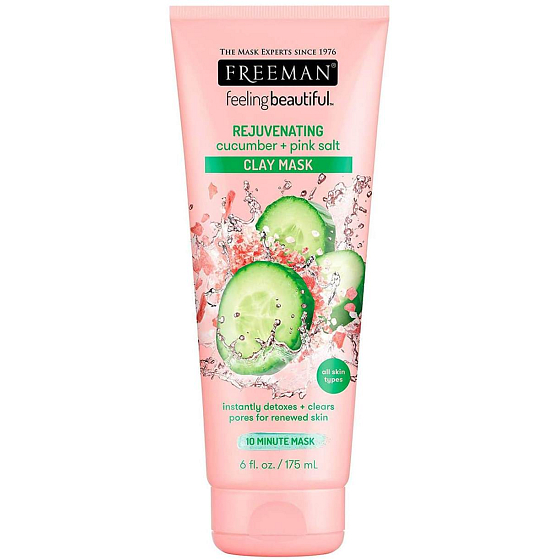 Freeman Feeling Beautiful Gurke und Pink Himalayan Salt Kaolin Reinigungsmaske mit verjüngender Wirkung 175 ml