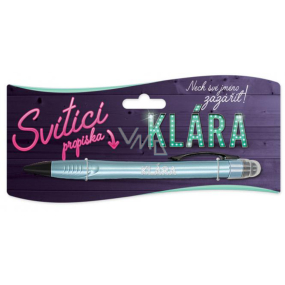 Nekupto Glühender Stift mit dem Namen Klára, Touch Tool Controller 15 cm