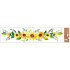 Fensterfolie ohne Kleber Sonnenblumenstreifen in einer Reihe 64 x 15 cm