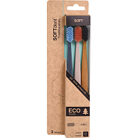 SOFTdent Eco Zahnbürste, weich, 3 Stück