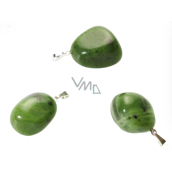 Serpentin (Kanadische Jade) Getrommelter Anhänger Naturstein, 2,2-3 cm, 1 Stück, Heilerstein