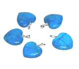 Tyrkenit Herz-Anhänger Naturstein 20 mm, Stein der jungen Leute, die ein Lebensziel suchen