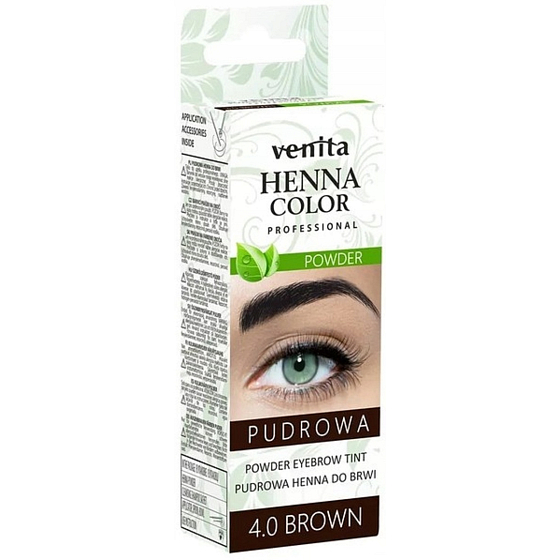 Venita Henna Color Powder Augenbrauen-Farbpuder 4.0 braun 4 g