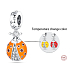 Charms Sterling Silber 925 Thermo - Marienkäfer mit Farbwechsel, Anhänger für Armband