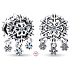 Charme Sterling Silber 925 Eis Schneeflocke Perlen Armband Weihnachten