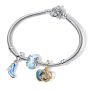 Charm Sterling Silber 925 Disney Cinderella, Glaspantoffel, Film-Armband-Anhänger
