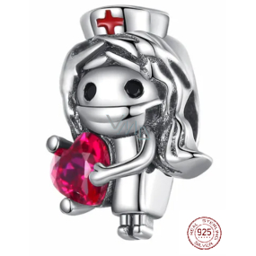 Charme Sterling Silber 925 Krankenschwester, Perle auf Armband Job Charme Sterling Silber 925 Krankenschwester, Perle auf Armband Job