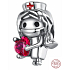 Charme Sterling Silber 925 Krankenschwester, Perle auf Armband Job