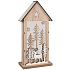 Holzhaus zum Aufstellen mit LED-Beleuchtung 13 x 25 x 6 cm