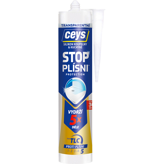 Ceys Stop Schimmel Sanitärsilicon, transparent, 280 ml