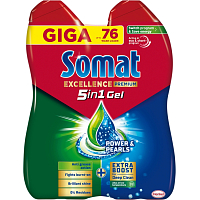 Somat Excellence Duo Gel für die Geschirrspülmaschine, 2 x 684ml, 76 Waschgänge