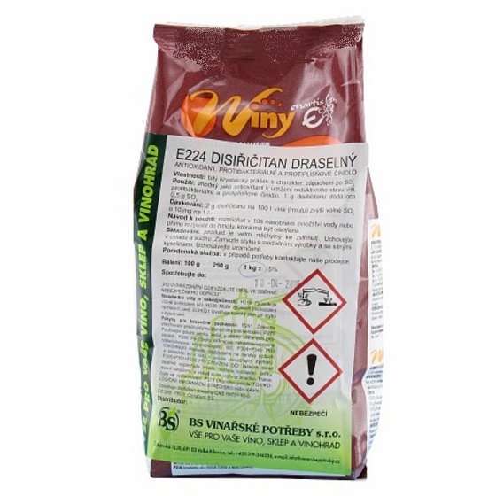 WINY Kaliumdisulfit E224 Kaliumpyrosulfit für Lebensmittel - Konservierungsmittel 100 g