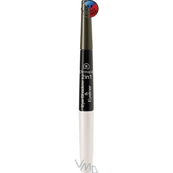 Dermacol Lidschatten & Auge 2in1 Lidschatten und Augenstift 04 weiß, grün 5 g