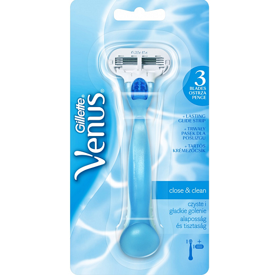 Gillette Venus Classic Rasiermesser + Ersatzkopf 1 Stück für Frauen