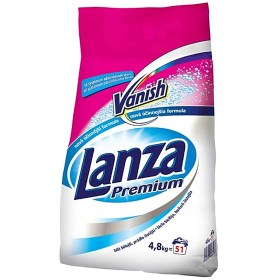 Lanza Premium Regular Waschpulver mit 51 Fleckenentfernungssystem 4,8 Dosen