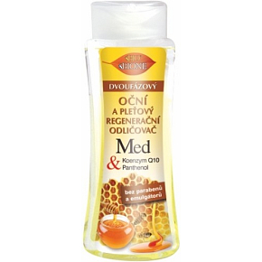 Bione Cosmetics Med und Q10 zweiphasiger Augen- und Haut regenerierender Make-up Entferner 255 ml