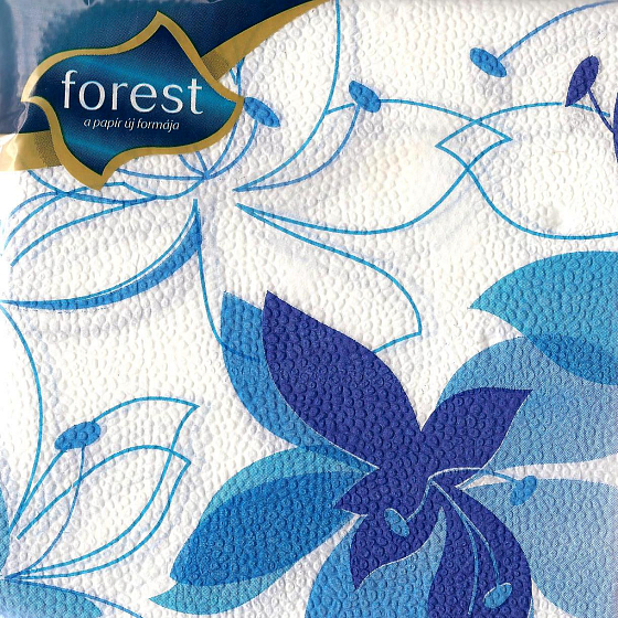 Waldpapierservietten 1 Lage 30 x 30 cm 45 Stück Blaue Blume