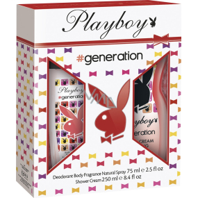Playboy Generation für ihr parfümiertes Deodorantglas 75 ml + Duschgel 250 ml, Kosmetikset